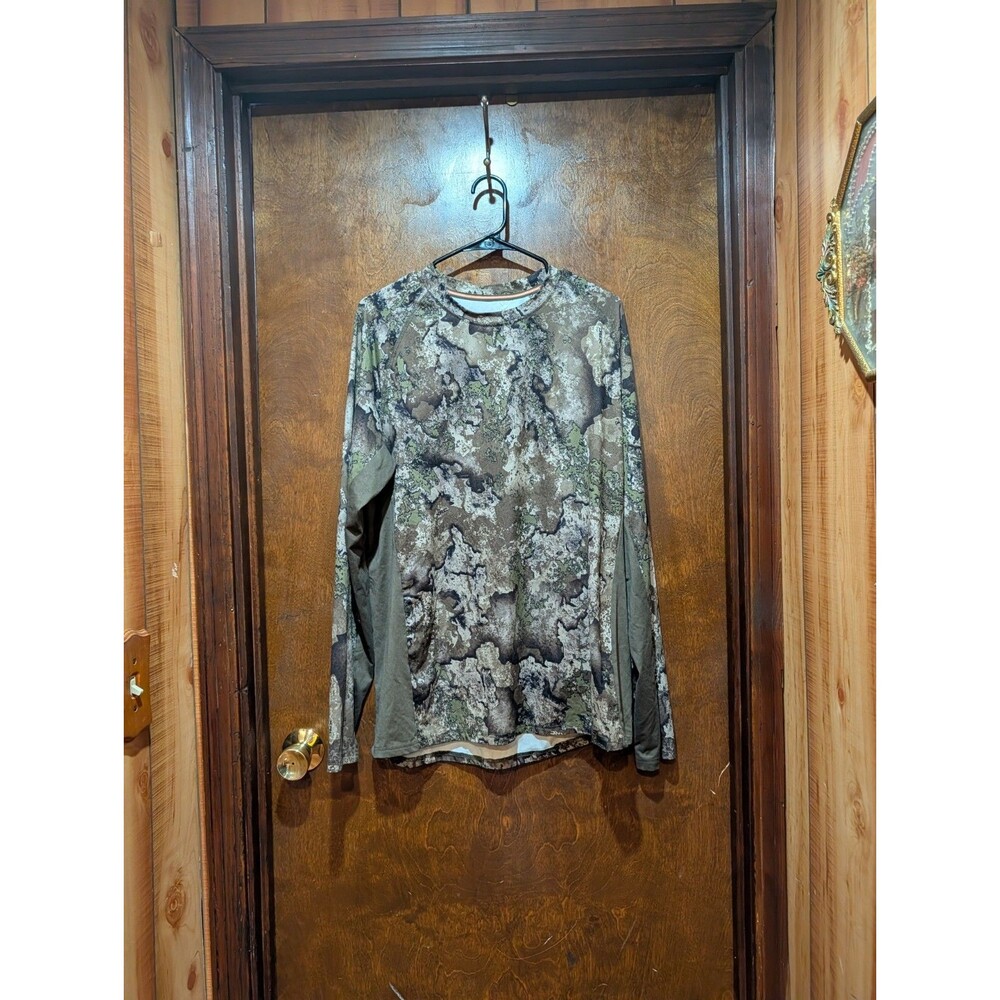 Tek20 Mens Green & Grey  Camo Long Sleeve Hunting  Shirt. Size XL